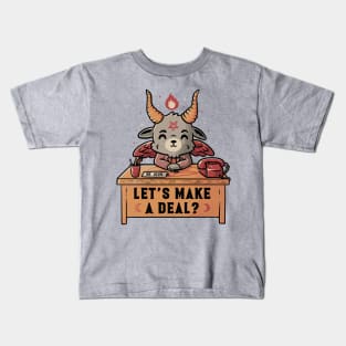 Let’s Make a Deal Funny Cute Evil Baphomet - Light Kids T-Shirt